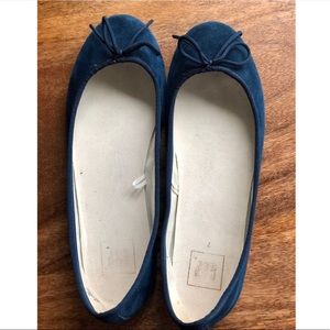 Faux suede ballet flats